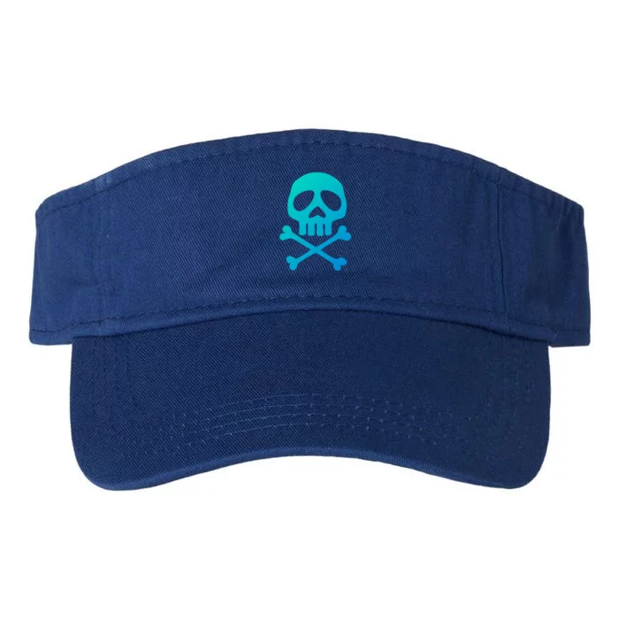 Skull Space Pirate Captain Party Halloween Day Of The Dead Gift Valucap Bio-Washed Visor