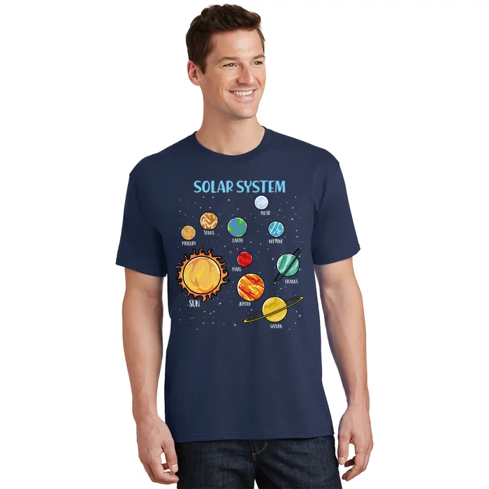 Solar System Planets Science Space Boy Girl Stem T-Shirt