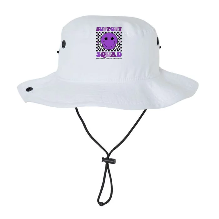 Support Squad Purple Ribbon Pancreatic Cancer Awareness Legacy Cool Fit Booney Bucket Hat