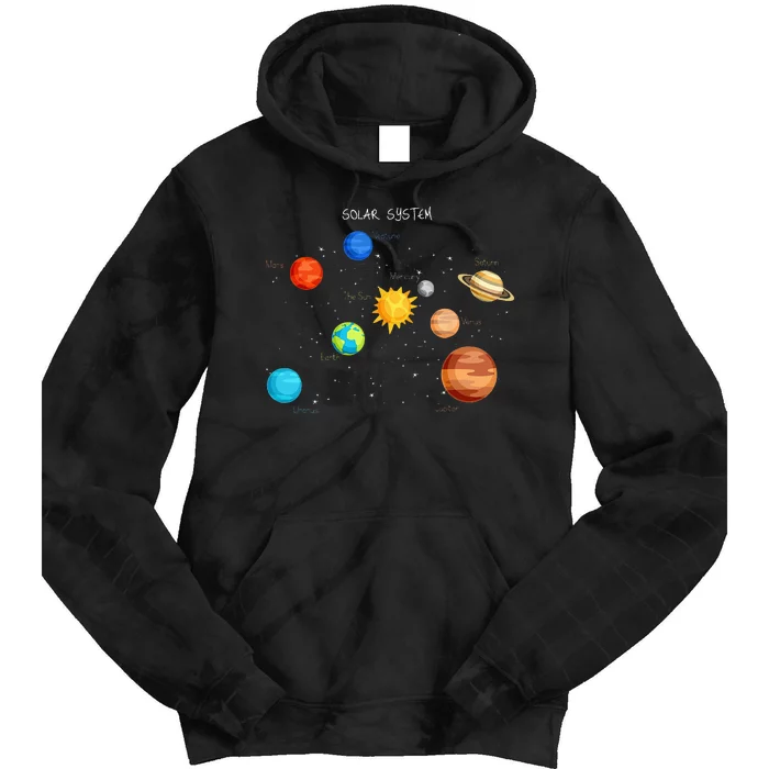 Solar System Planets Sun Space And Science Tie Dye Hoodie