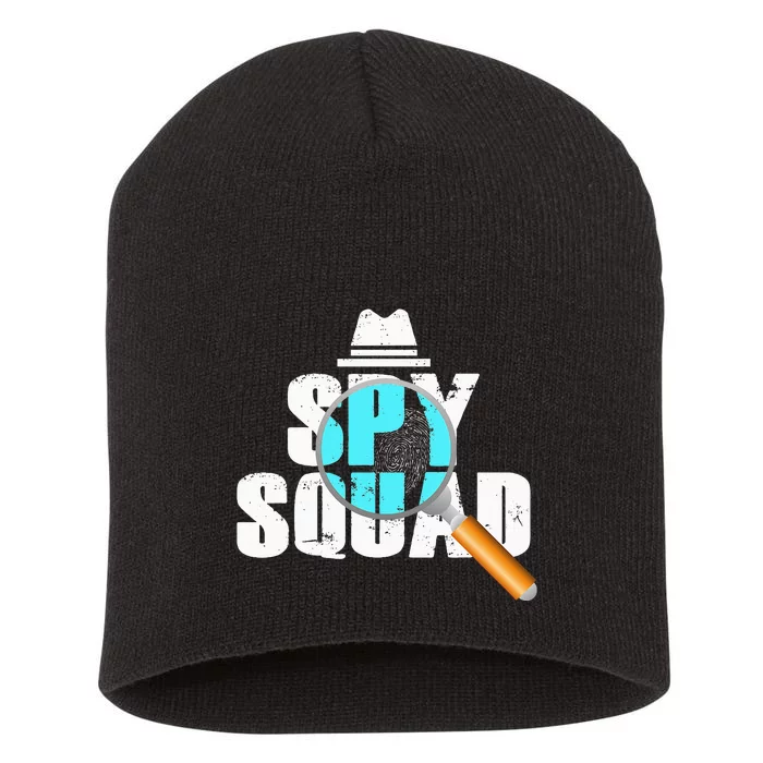 Spy Squad Police Crime Investigator Private Detective Team Short Acrylic Beanie