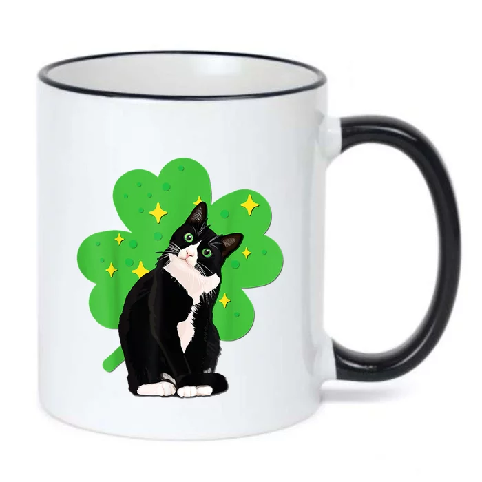 St Saint Patrick's Day Tuxedo Cat Costume Black Color Changing Mug