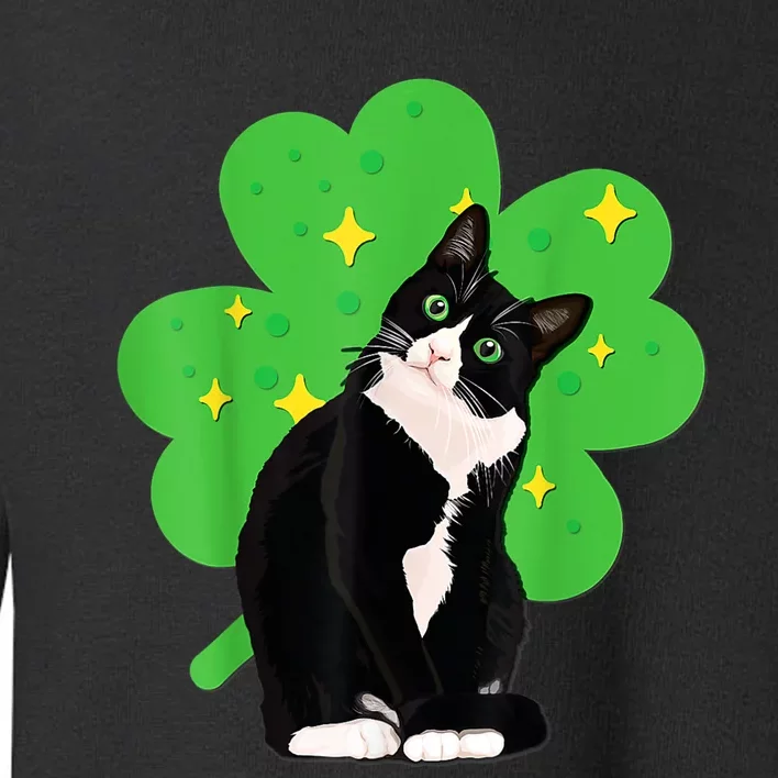 St Saint Patrick's Day Tuxedo Cat Costume Toddler Sweatshirt