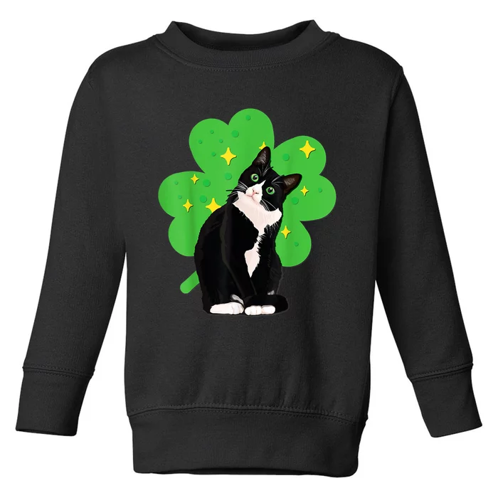 St Saint Patrick's Day Tuxedo Cat Costume Toddler Sweatshirt