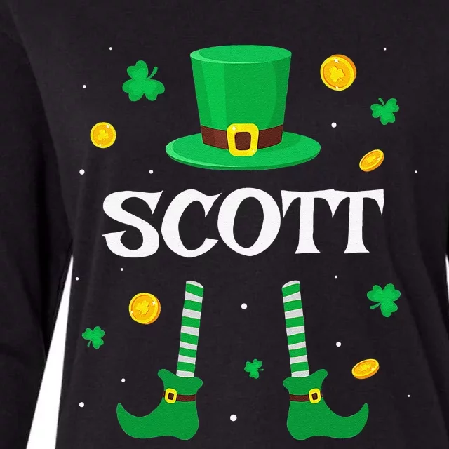 SCOTT Saint Patrick's Day Leprechaun Costume SCOTT Womens Cotton Relaxed Long Sleeve T-Shirt