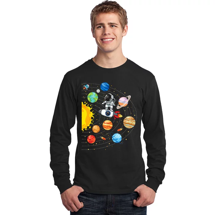 Solar System Planets Science Space Astronaut Universe Galaxy Long Sleeve Shirt