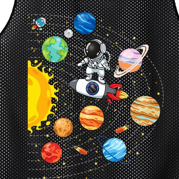 Solar System Planets Science Space Astronaut Universe Galaxy Mesh Reversible Basketball Jersey Tank