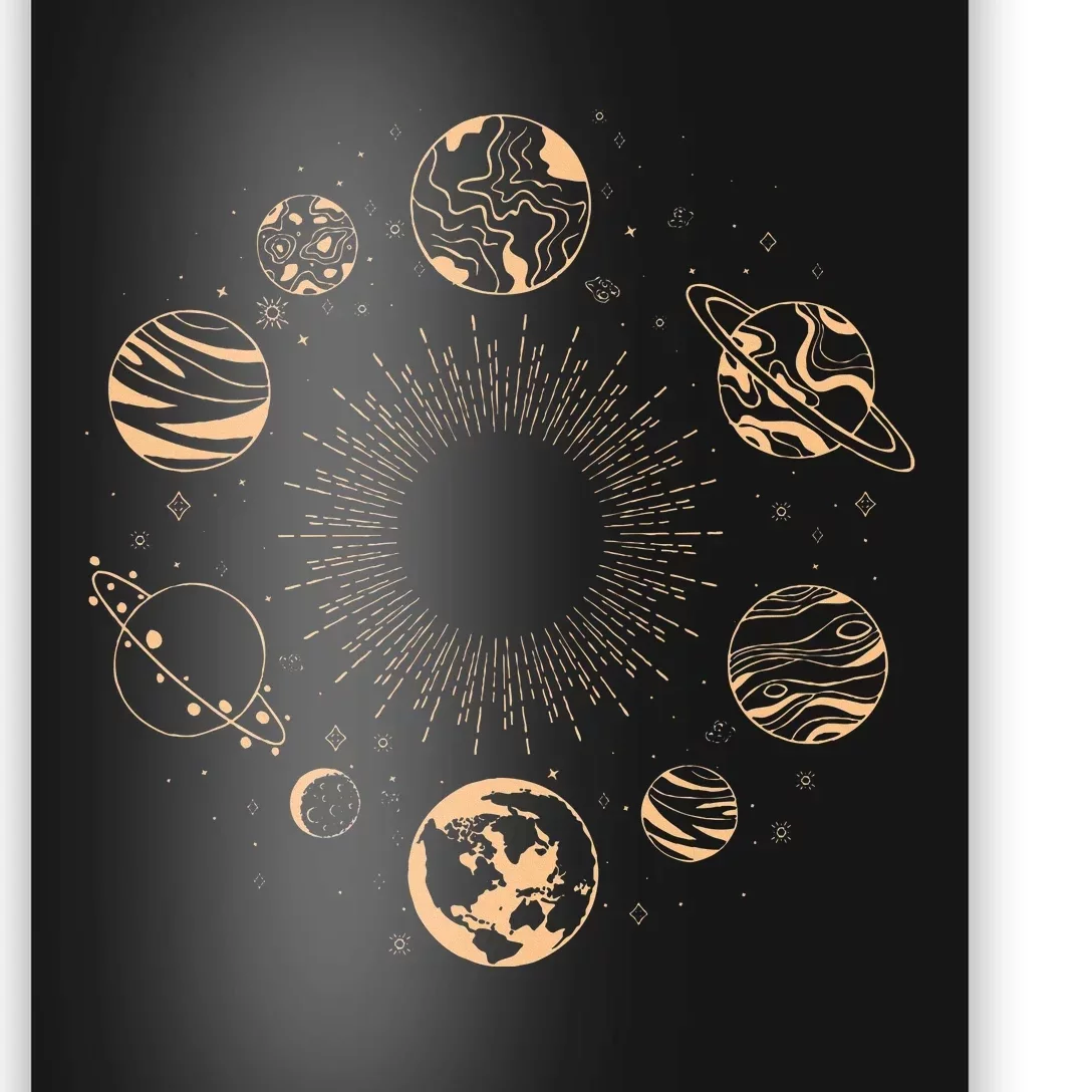 Solar System Planets Space Science Galaxy Astrology Universe Poster