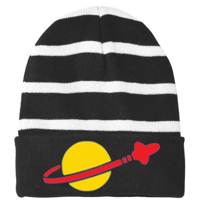 Spaceman Striped Beanie with Solid Band