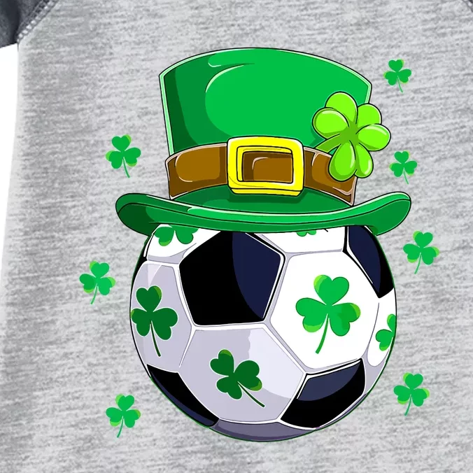 Soccer St Patricks Day Leprechaun Shamrock Infant Baby Jersey Bodysuit