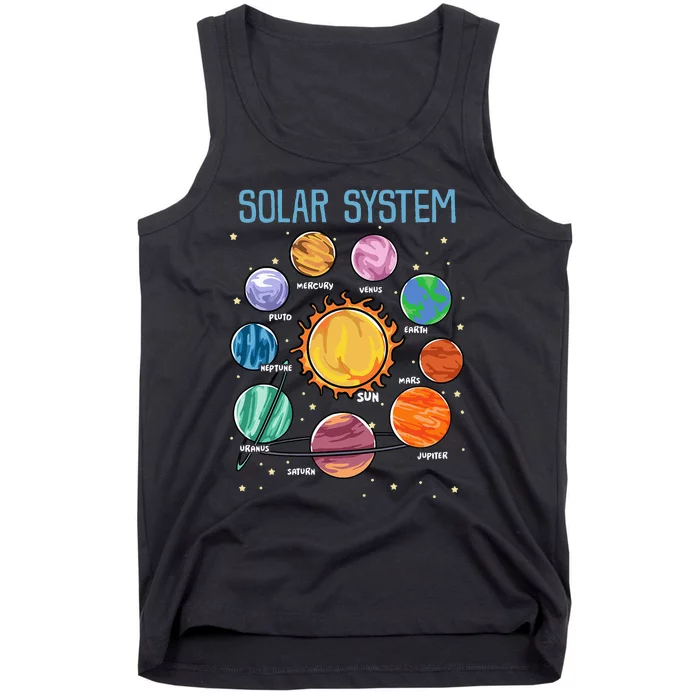 Solar System Planets Science Space STEM Kids Tank Top