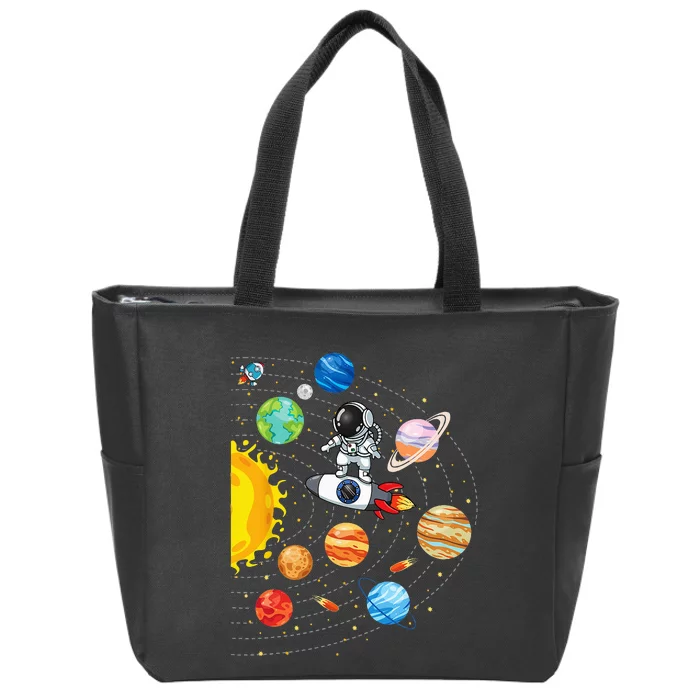 Solar System Planets Science Space Astronaut Universe Galaxy Zip Tote Bag