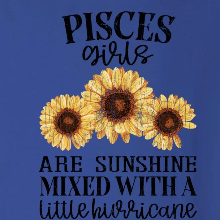 Sunflower Sunshine Pisces Funny Zodiac Sign Graphic Gift Toddler Long Sleeve Shirt