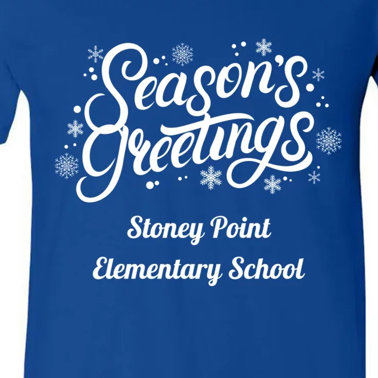 Stpes Stoney Point Eletary School Seasons Greetings Cute Gift V-Neck T-Shirt