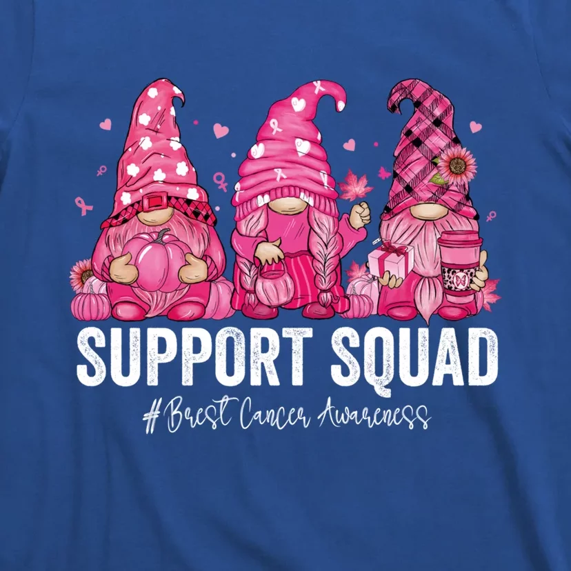 Support Squad Pink Gnomes Breast Cancer Awareness Funny Gift T-Shirt