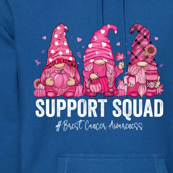 Support Squad Pink Gnomes Breast Cancer Awareness Funny Gift Premium Hoodie