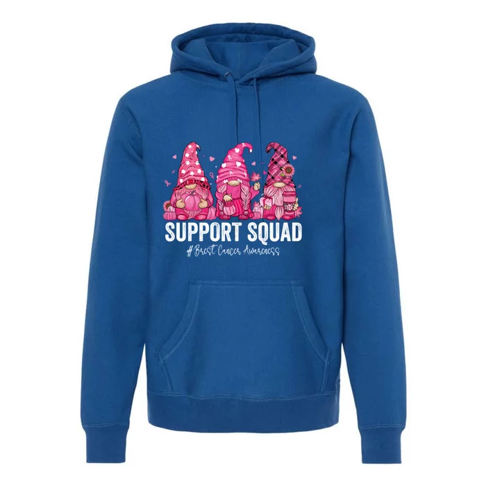 Support Squad Pink Gnomes Breast Cancer Awareness Funny Gift Premium Hoodie