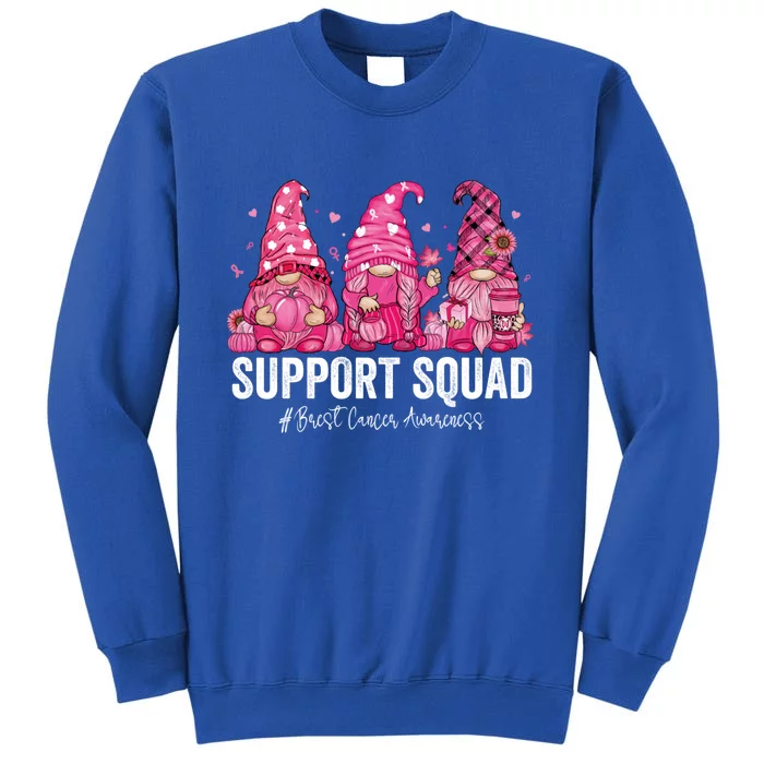 Support Squad Pink Gnomes Breast Cancer Awareness Funny Gift Tall Sweatshirt