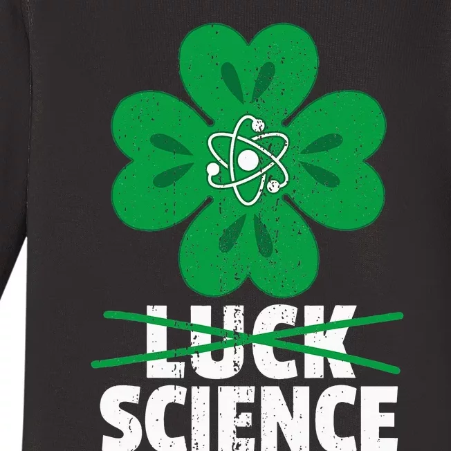 Science St. Patricks Day Scientist Scholar Researcher Baby Long Sleeve Bodysuit