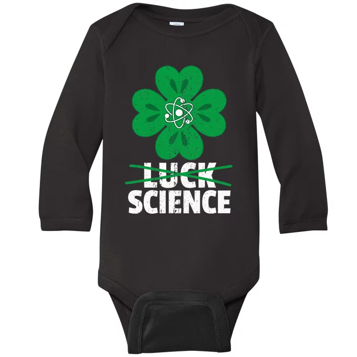 Science St. Patricks Day Scientist Scholar Researcher Baby Long Sleeve Bodysuit