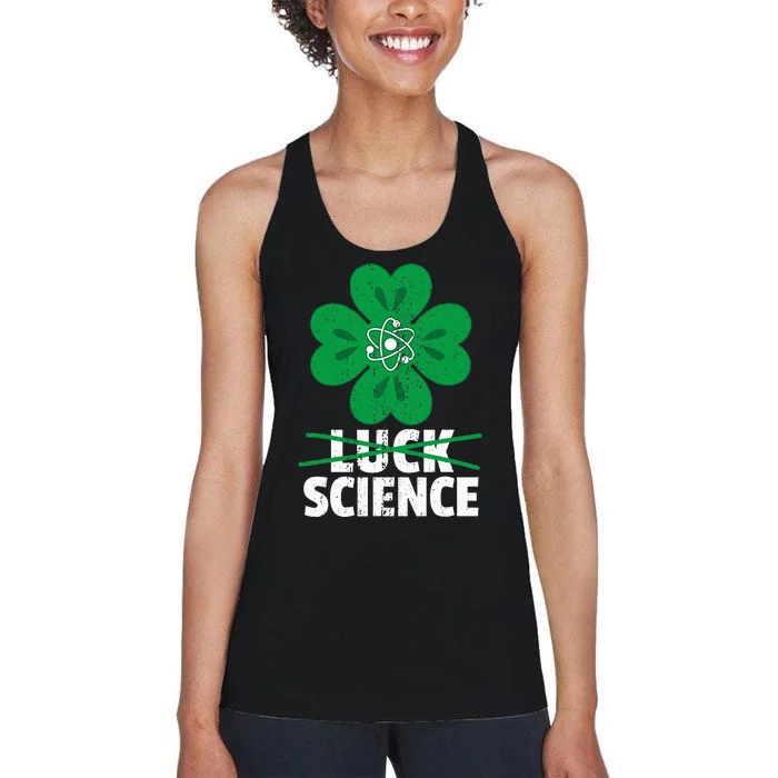 Science St. Patricks Day Scientist Scholar Researcher Women's Racerback Tank