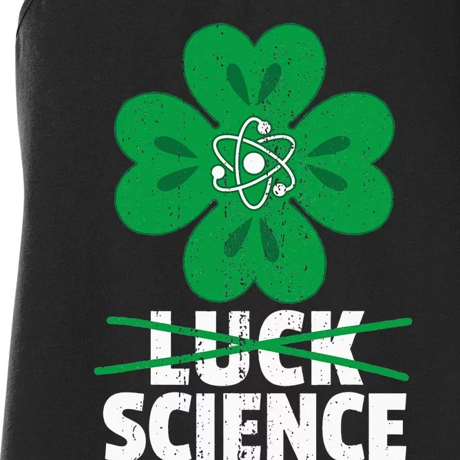 Science St. Patricks Day Scientist Scholar Researcher Women's Racerback Tank