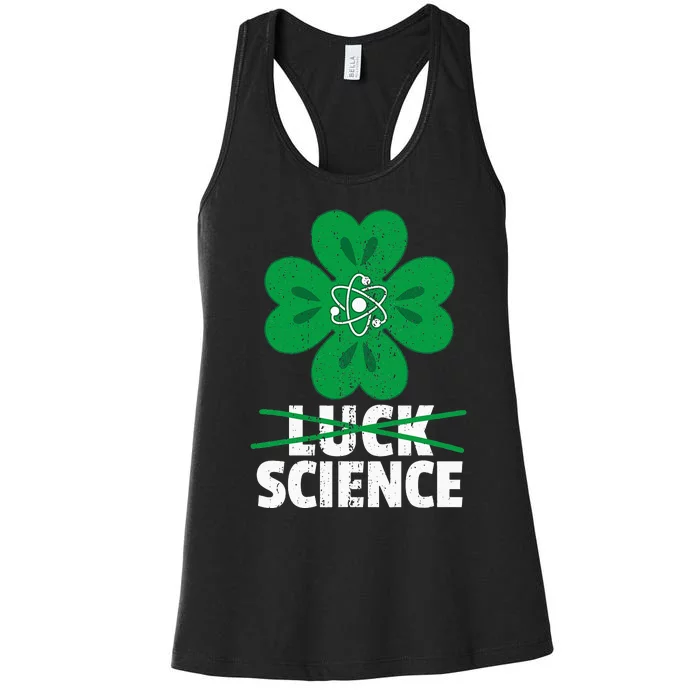 Science St. Patricks Day Scientist Scholar Researcher Women's Racerback Tank