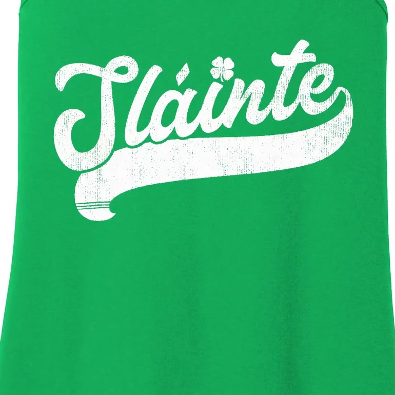 Slainte St. Patrick's Day Saint Paddy's Irish Drinking Gift Ladies Essential Tank