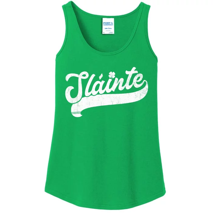 Slainte St. Patrick's Day Saint Paddy's Irish Drinking Gift Ladies Essential Tank