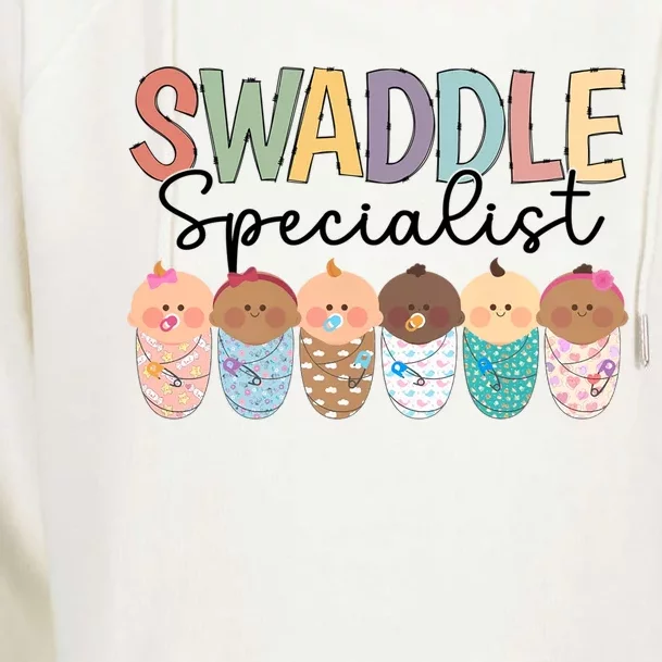 Swaddle Specialist Postpartum Nicu Mother Nurse Meaningful Gift Womens Funnel Neck Pullover Hood