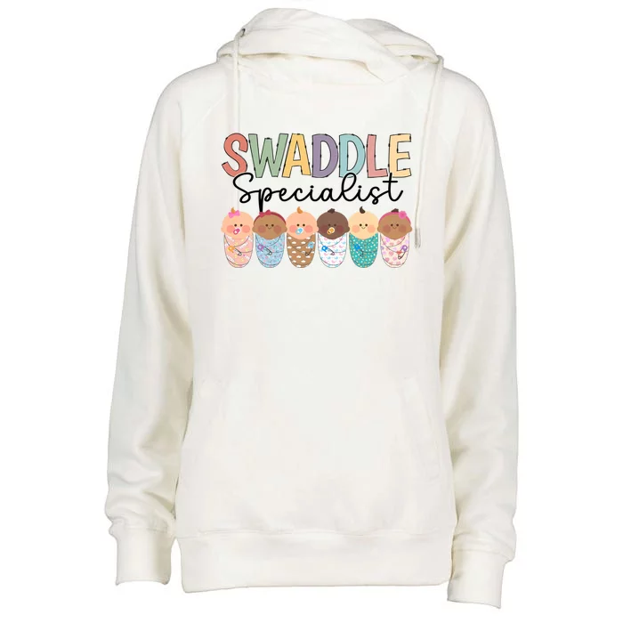 Swaddle Specialist Postpartum Nicu Mother Nurse Meaningful Gift Womens Funnel Neck Pullover Hood