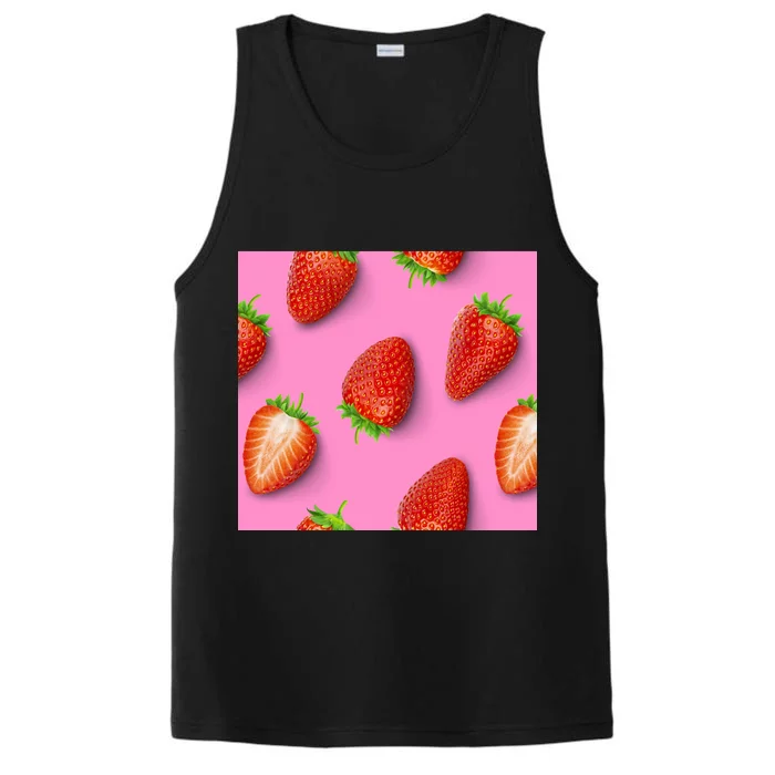 Strawberry seamless pattern Performance Tank