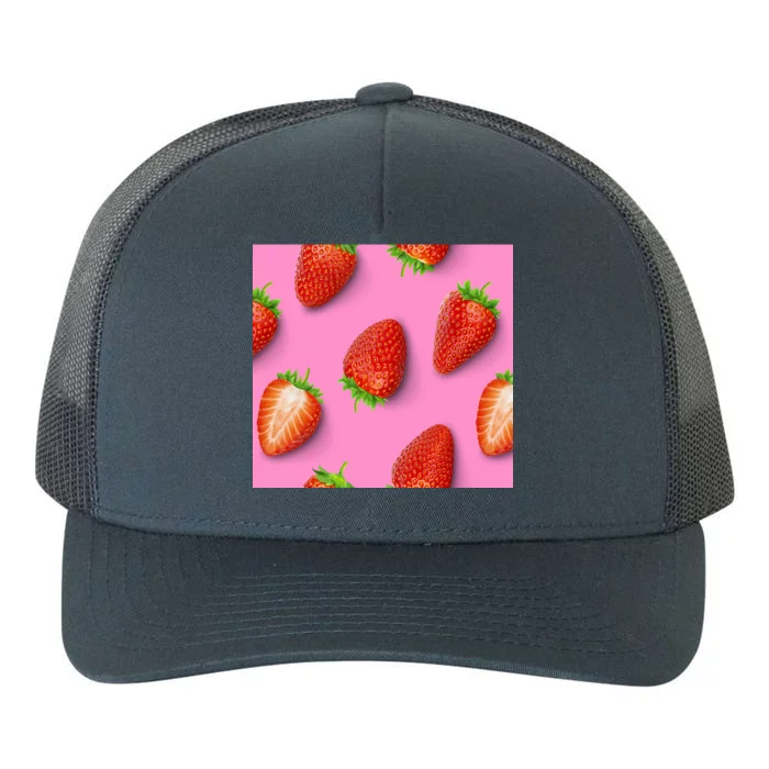 Strawberry seamless pattern Yupoong Adult 5-Panel Trucker Hat