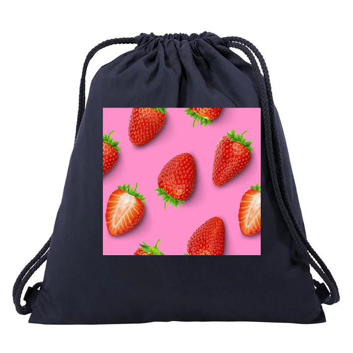 Strawberry seamless pattern Drawstring Bag