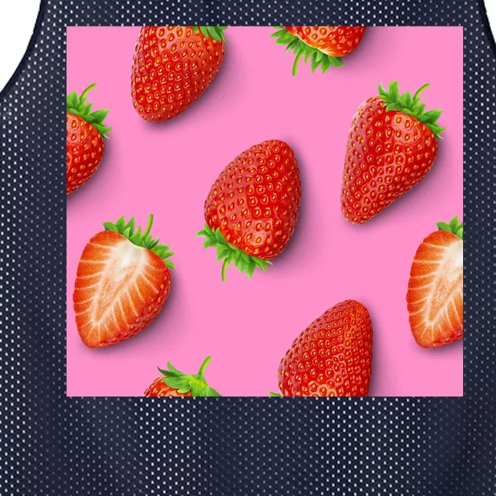 Strawberry seamless pattern Mesh Reversible Basketball Jersey Tank