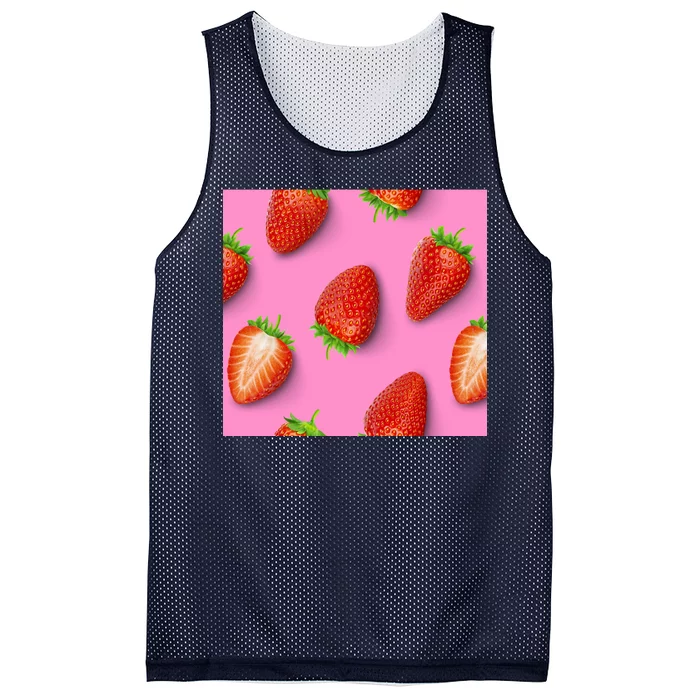 Strawberry seamless pattern Mesh Reversible Basketball Jersey Tank