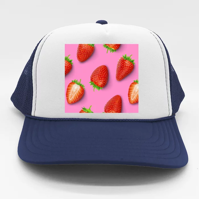 Strawberry seamless pattern Trucker Hat