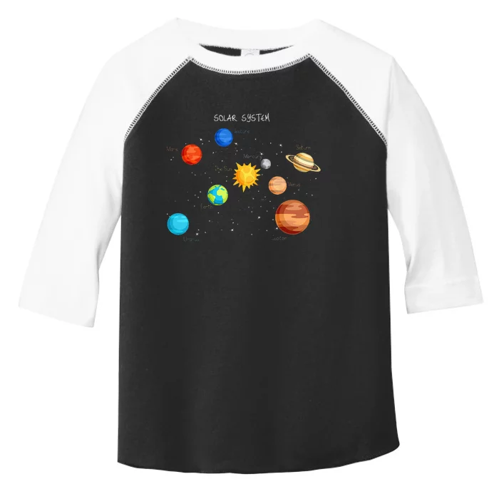 Solar System Planets Sun Space And Science Toddler Fine Jersey T-Shirt