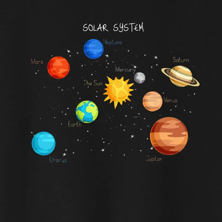 Solar System Planets Sun Space And Science Women's Crop Top Tee