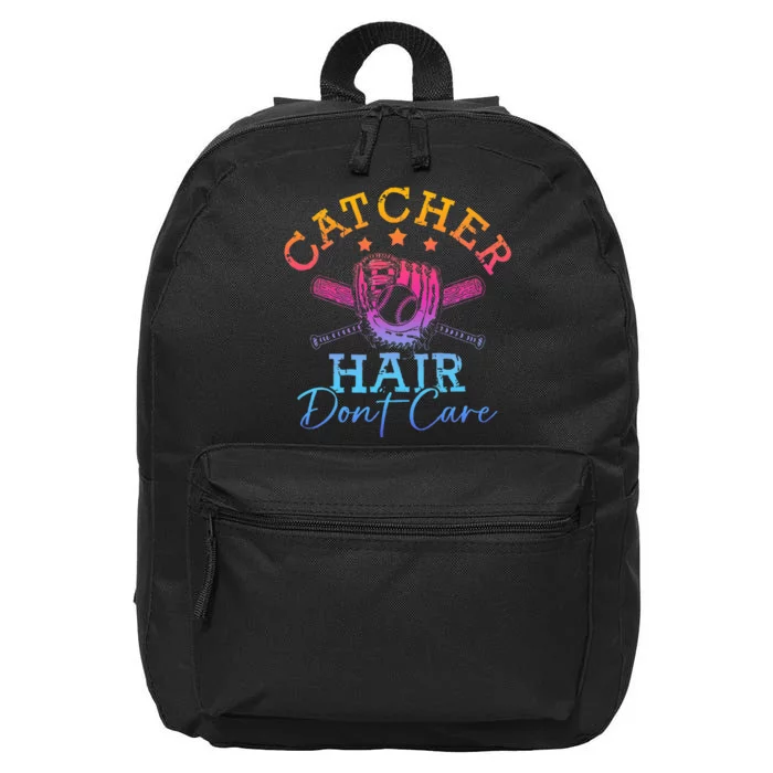 Softball Softball Player Softball Catcher 16 in Basic Backpack