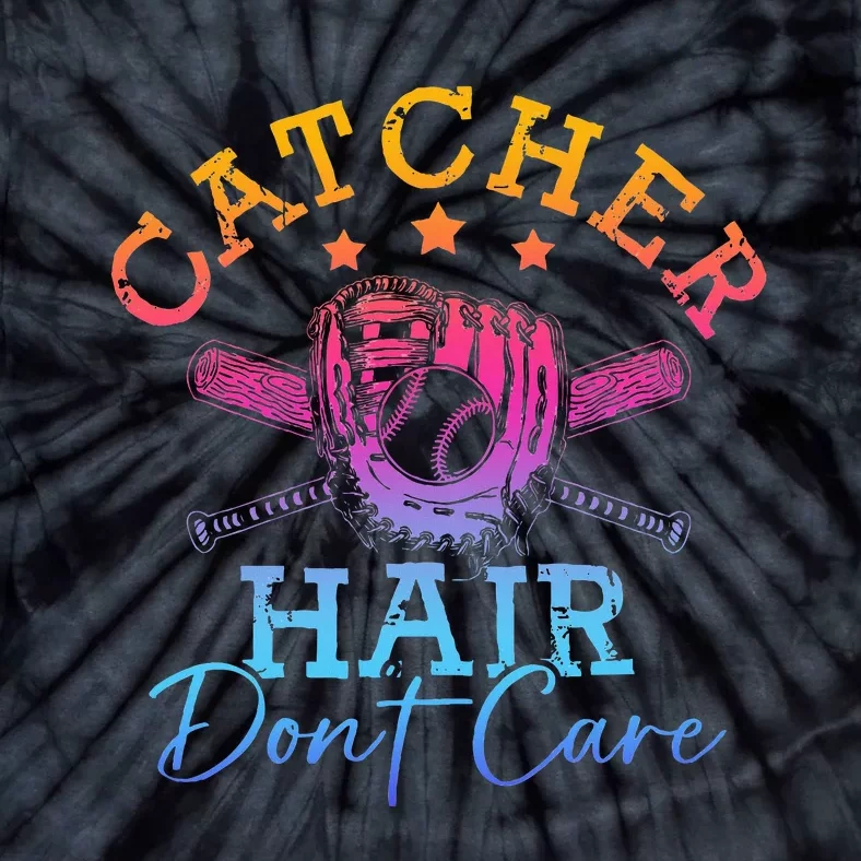 Softball Softball Player Softball Catcher Tie-Dye T-Shirt