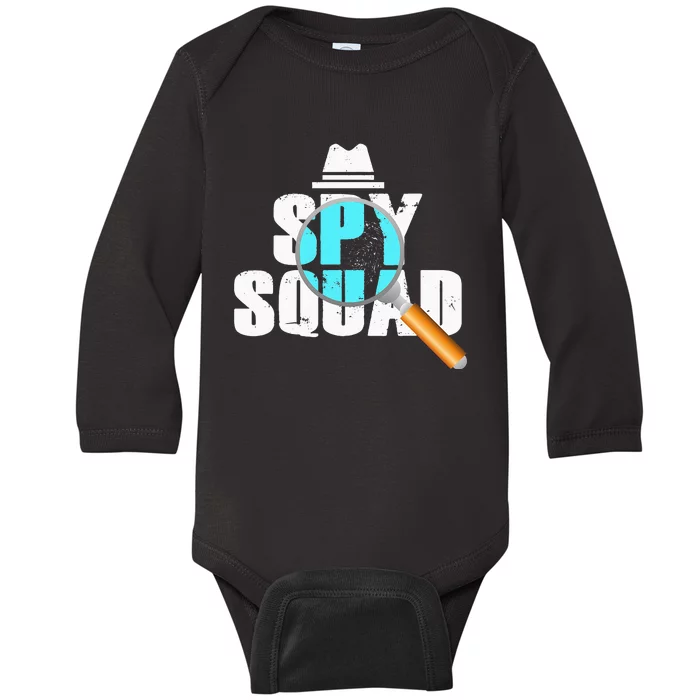 Spy Squad Police Crime Investigator Private Detective Team Baby Long Sleeve Bodysuit