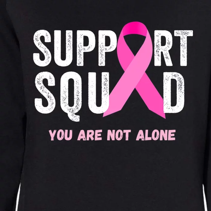 Support Squad Pink Ribbon Breast Cancer Awareness Womens California Wash Sweatshirt