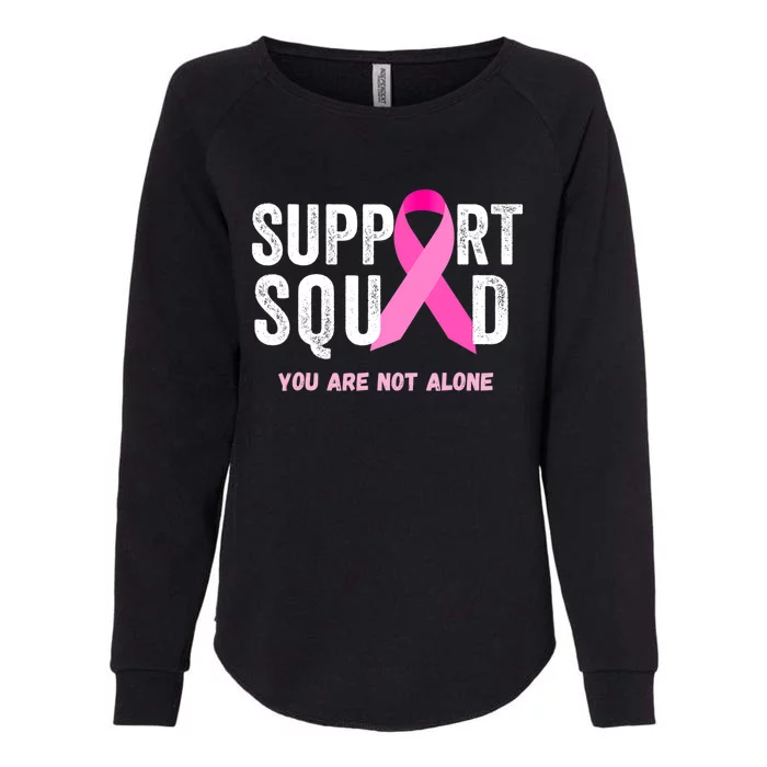 Support Squad Pink Ribbon Breast Cancer Awareness Womens California Wash Sweatshirt