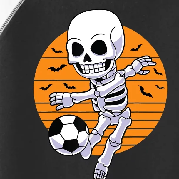 Skeleton Soccer Player Boy Funny Halloween Toddler Fine Jersey T-Shirt