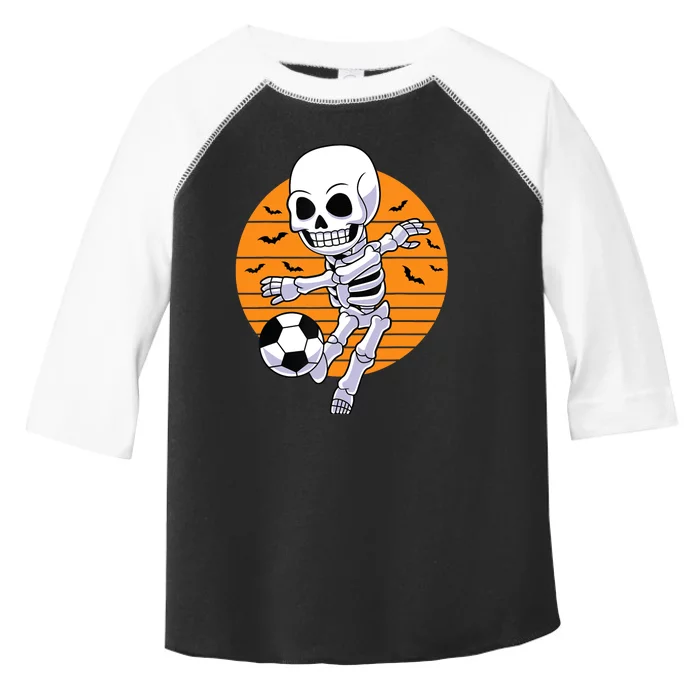 Skeleton Soccer Player Boy Funny Halloween Toddler Fine Jersey T-Shirt