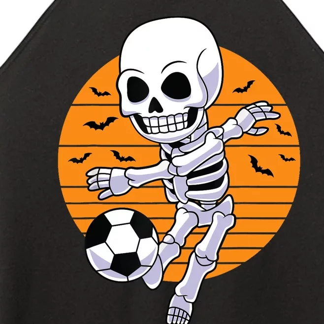 Skeleton Soccer Player Boy Funny Halloween Women’s Perfect Tri Rocker Tank