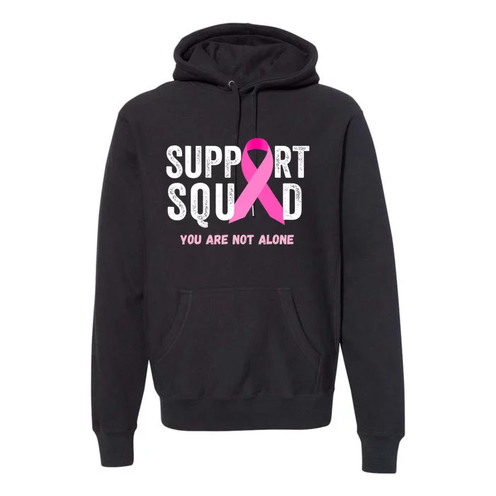 Support Squad Pink Ribbon Breast Cancer Awareness Premium Hoodie