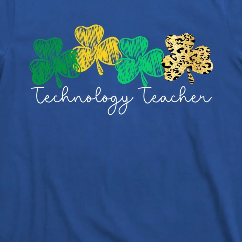 Shamrock Saint Paddys Technology Teacher St Patricks Day Cute Gift T-Shirt