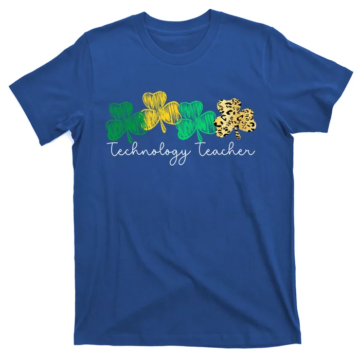 Shamrock Saint Paddys Technology Teacher St Patricks Day Cute Gift T-Shirt